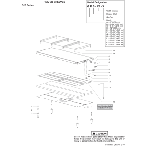 Warmhalteplatte zum Aufstellen, Platte aus Edelstahl