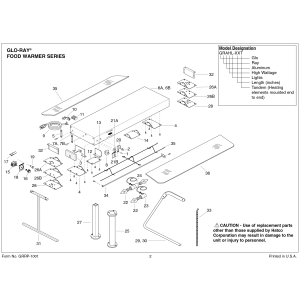 Warmhaltebrücke zum Aufstellen mit Hustenschutz, 1370 mm