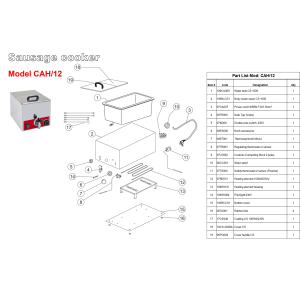 Elektrischer Speisenwärmer, GN1/2-1500mm