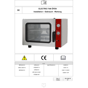 Elektro Konvektionsofen 4x GN 2/3 + Befeuchter manuell
