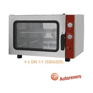 Elektro Konvektionsofen, 4x GN 1/1 + manueller Befeuchter