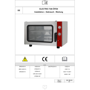Elektro Konvektionsofen 4x GN 1/1 + manueller Befeuchter