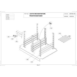 Gärschrank mit Blechstruktur für Öfen, 1 Tür, 8 Ebenen