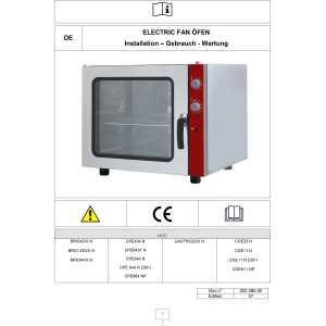 Elektro Konvektionsofen 6x GN 1/1 + manueller Befeuchter