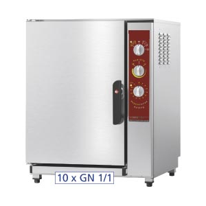 Elektro Ofen für die Regeneration - Halten der Temperatur 10x GN 1/1 mit Beschwadung