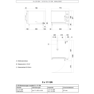 Elektro Ofen für die Regeneration - Halten der Temperatur 10x GN 1/1 mit Beschwadung