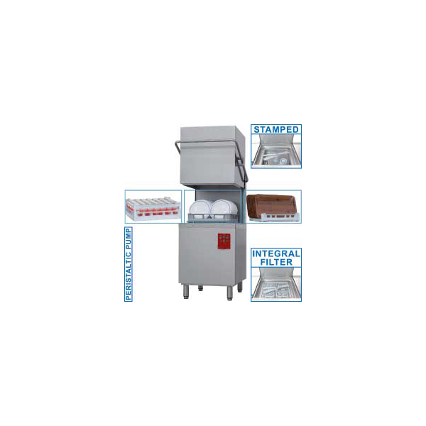 Durchschubspülmaschine, Korb 500x500 mm