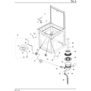 Durchschubspülmaschine, Korb 500x500 mm