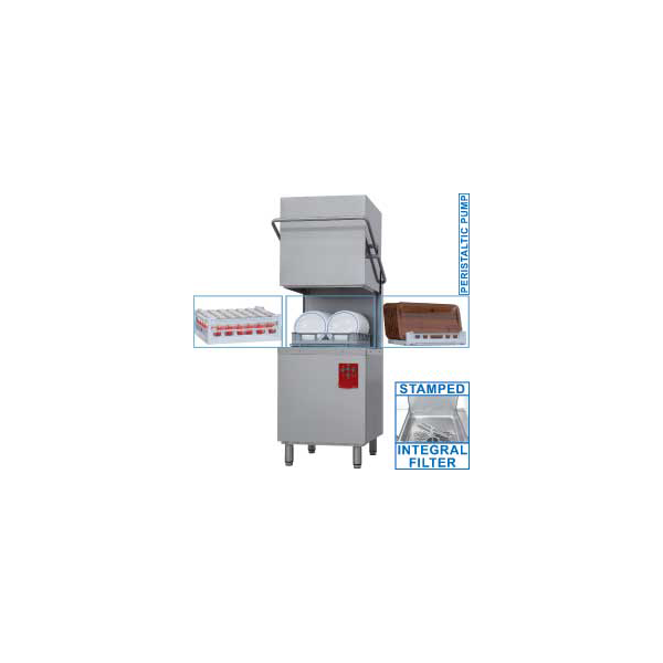 Durchschubspülmaschine, Korb 500x500 mm