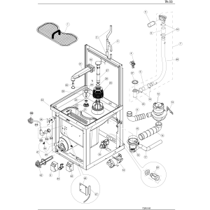 Durchschubspülmaschine, Korb 500x500 mm