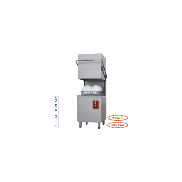 Durchschubspülmaschine, Korb 500x500 mm + Break Tank