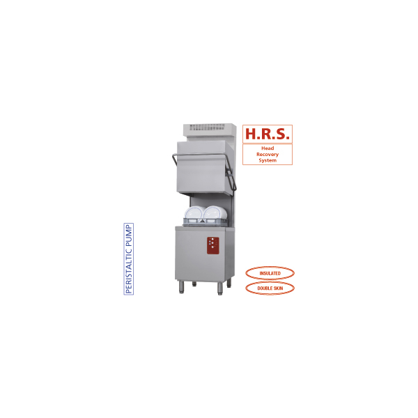 Haubenspülmaschine, Körbe 500x500 mm + Dampfkondensator-Wärmerückgewinnung