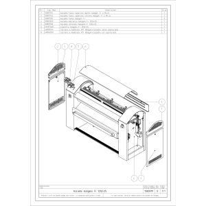 Mangel, Rolle (Nomex-Bezug) 1500 mm Ø 250 mm
