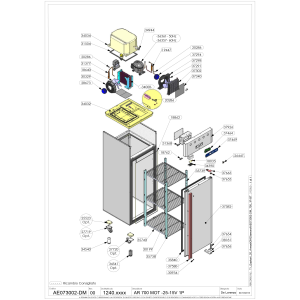 Umluft - Gefrierschrank 700 Liter, 1 Tür GN 2/1