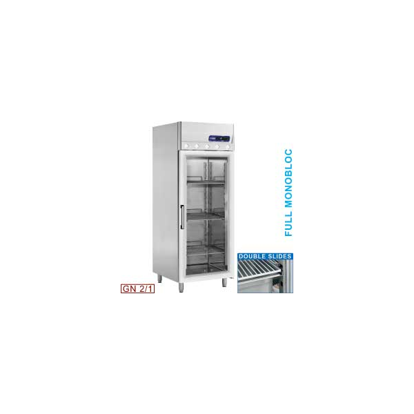 Umluftkühlschrank 700 Liter, 1 Glastür (GN 2/1)
