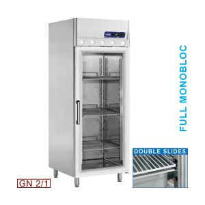 Umluftt-Tiefkühlschrank 700l mit 1 Glastür GN 2/1