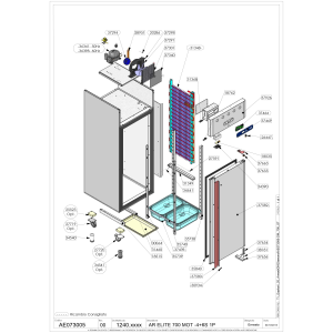 Kühlschrank für Fisch 700 Liter, 1 Tür, GN 1/1 (10 Behälter)