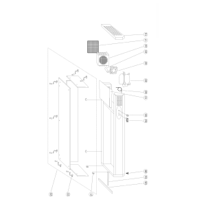 Kühlaufsatz 3x GN 1/3 + 1x GN 1/2 - 150 mm, mit Glas