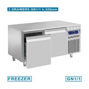Freezer base, 2 drawers GN 1/1-h 200mm