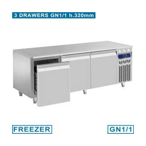 Gefrierunterbau, 2 Schubladen GN 1/1-h 200 mm