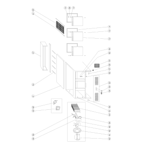 Vorbereitungstisch 3 Türen GN 1/1, Kühlaufsatz