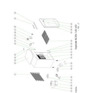 Kühlvitrine, 110 Liter, positive Temperatur