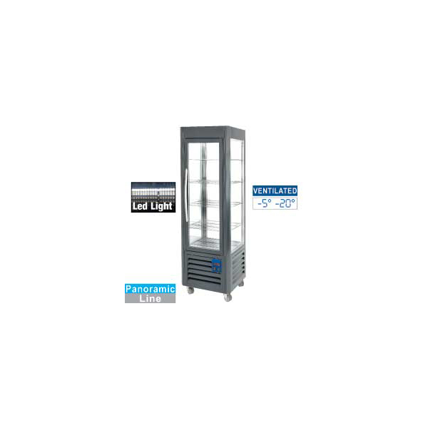Vitrine positiv, 5 rostablage, belüftet, 360 LT, Anthrazit
