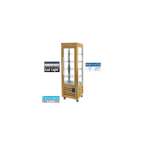Panorama vitrine, 5 rostablage belüftet, 360 LT, Gold