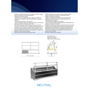 Verkaufstheke neutral gerade glasscheibe 90°, ohne Reservefach