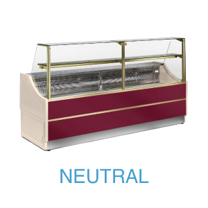 Verkaufstheke - neutrale Version gerade glasscheibe 90°, ohne Reservefach