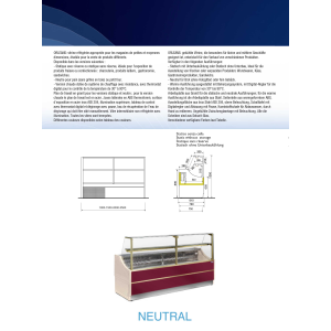Verkaufstheke - neutrale Version gerade glasscheibe 90°, ohne Reservefach