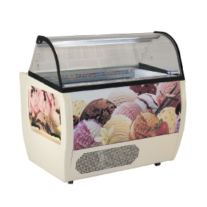 Speiseeisvitrine für 10 Behälter a 5l, mit Reserve