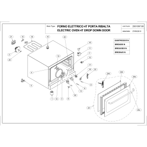 Elektro Konvektionsofen, 4x 600x400 mm + manueller Befeuchter
