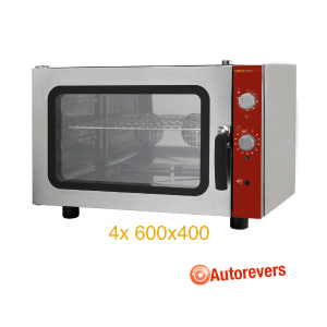 Elektro Konvektionsofen 4x 600x400 mm, manueller Befeuchter