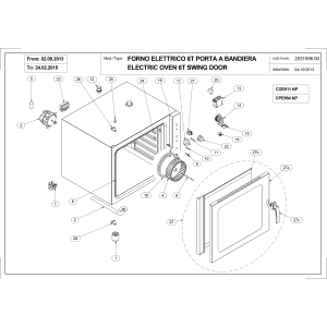 Elektro Konvektionsofen 6x 600x400 mm , manuelle Befeuchtung