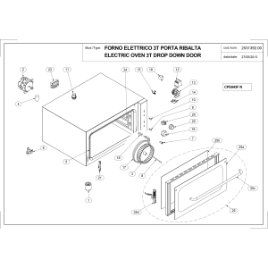 Elektro Konvektionsofen 3x 600x400 mm , manueller Befeuchter