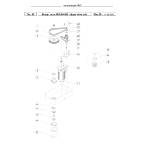 Spiral Teigknetmaschine, digital, "große Kapazität", 160 kg