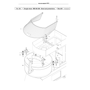 Spiral Teigknetmaschine, digital, "große Kapazität", 160 kg