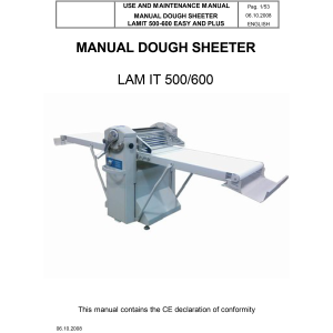Teigausrollmaschine Tischmodell 500x1000 mm