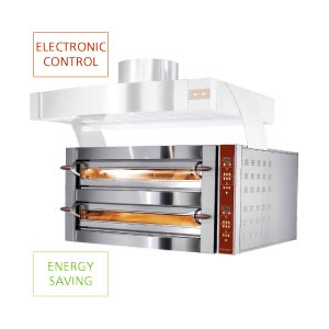 Elektro Ofen, 2 kammern, 2x 9 Pizzen Ø 350 mm