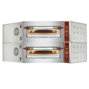 Elektrischer Ofen, Eck-Model, 2 Kammern 2x8 Pizzen  350 mm