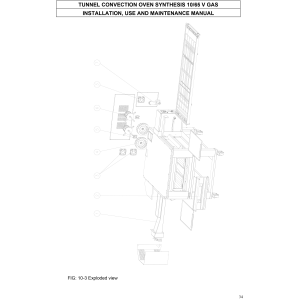 Gas Kettenbandofen Umluft 80-70 Pizzen Ø 350 mm