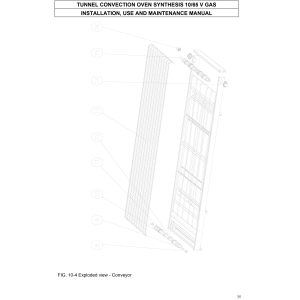 Gas Kettenbandofen Umluft 80-70 Pizzen Ø 350 mm