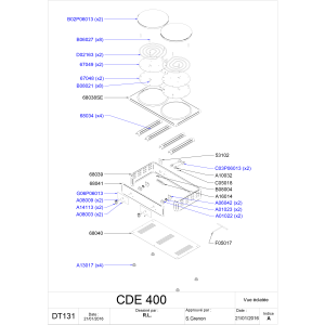 Elektro Doppel Crepiere, hohe Leistung, Ø 400mm "emailliert"