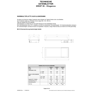 Element Glaskeramik Platte 4x GN 1/1
