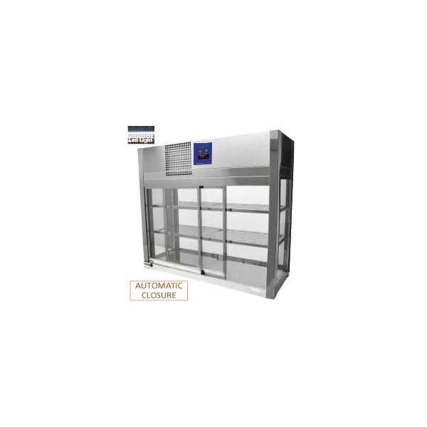 Kühlvitrine, 4-seitig verglast, 2 x 2 Schiebetüren