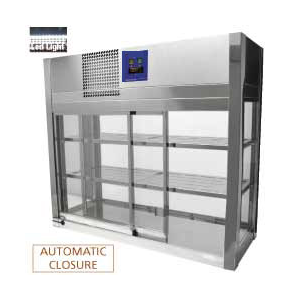 Kühlvitrine, 4-seitig verglast, 2 x 2 Schiebetüren