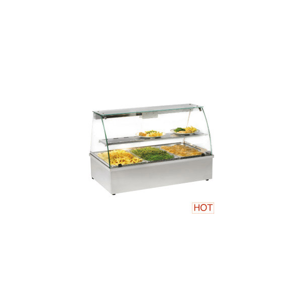 Wärmevitrine, Bain-Marie, 3 GN 1/1 Panorama