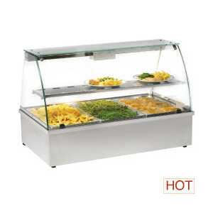 Wärmevitrine, Bain-Marie, 3 GN 1/1 Panorama
