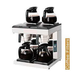 Filter Kaffeemaschine - 2-gruppig + 4 Wärmhalteplatten